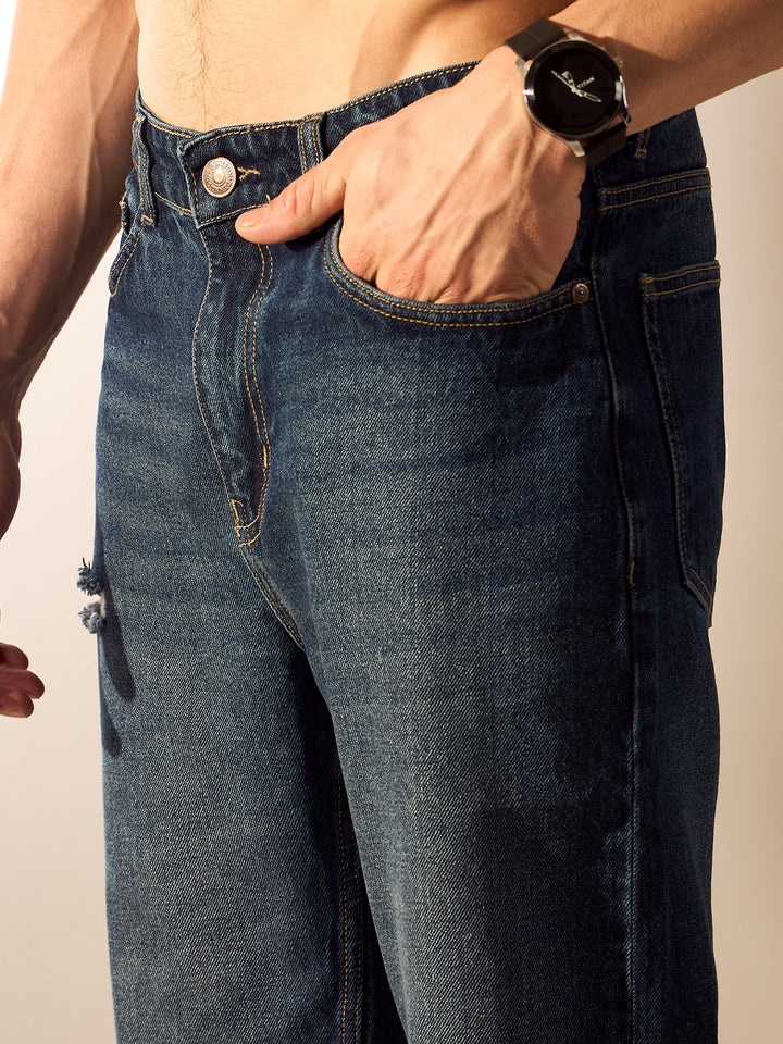 Navy Blue: Baggy Jeans