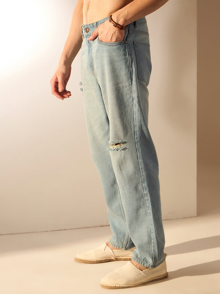 Dust Blue: Baggy Fit Jeans