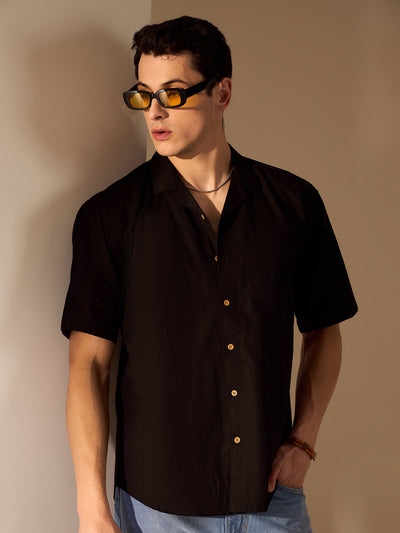 Black Colored Sustainable Hemp Oversize Shirt