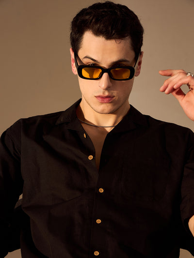 Black Colored Sustainable Hemp Oversize Shirt