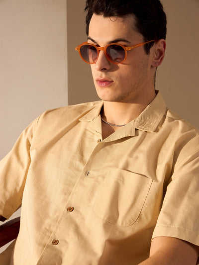 Beige Colored Sustainable Hemp Oversize Shirt