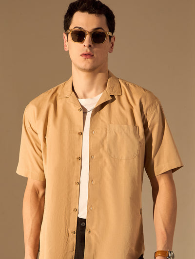 Beige Colored Sustainable Hemp Oversize Shirt