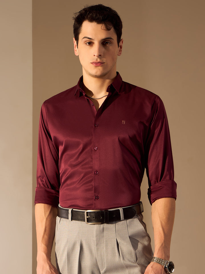 Men's Premium Satin Party Shirt