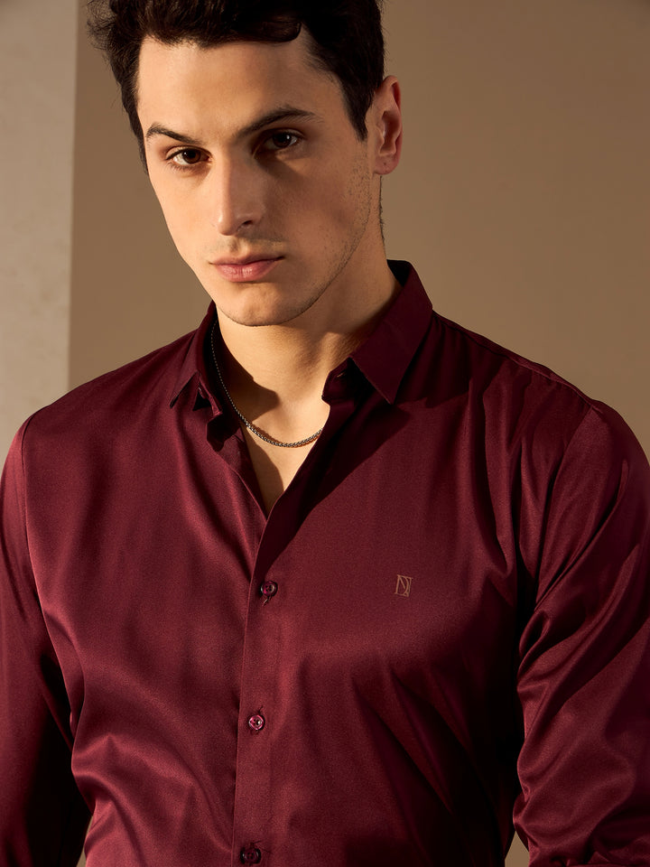 Men's Premium Satin Party Shirt