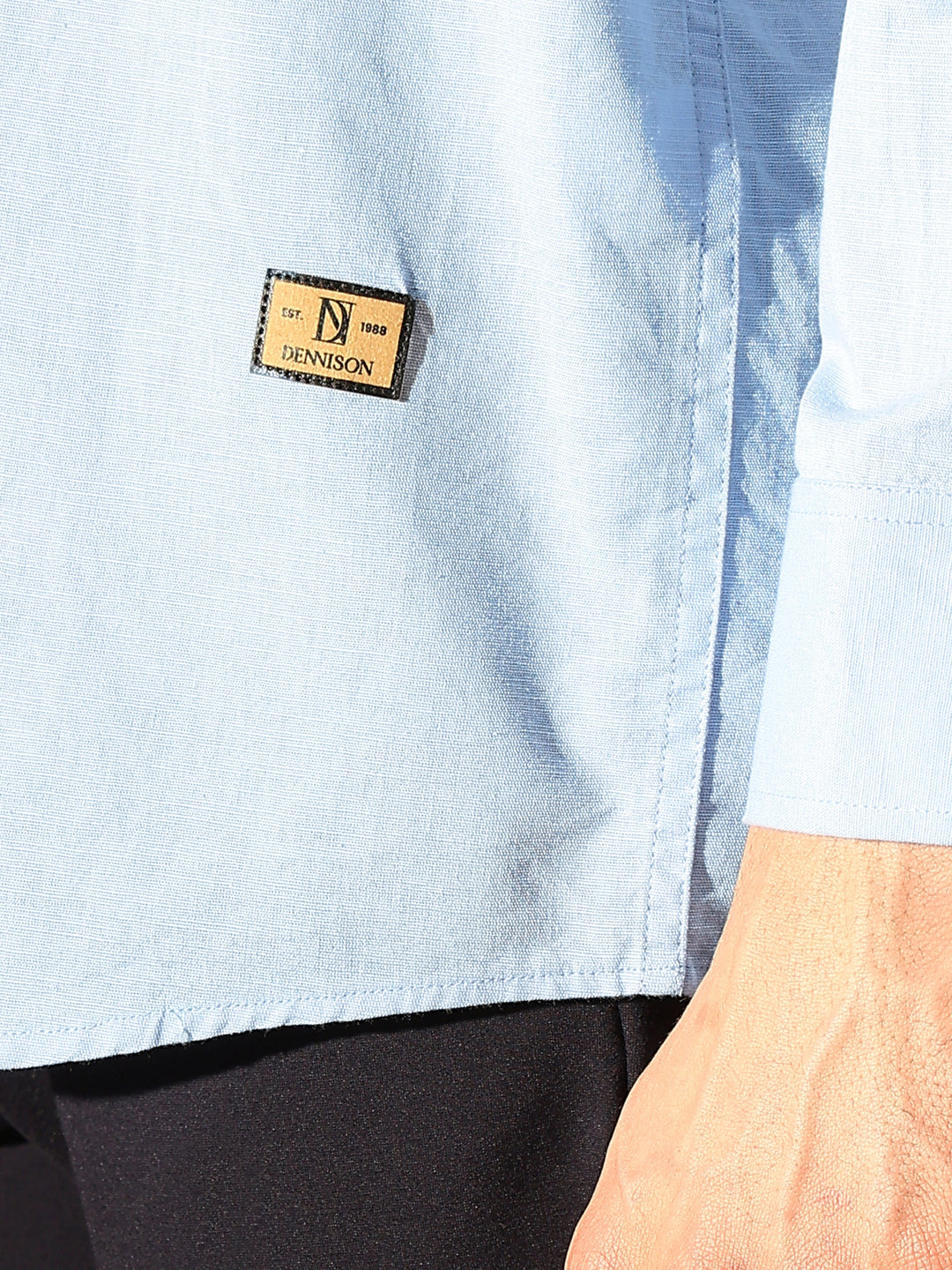 Sky Blue Double Pocket Cotton Linen Shirt