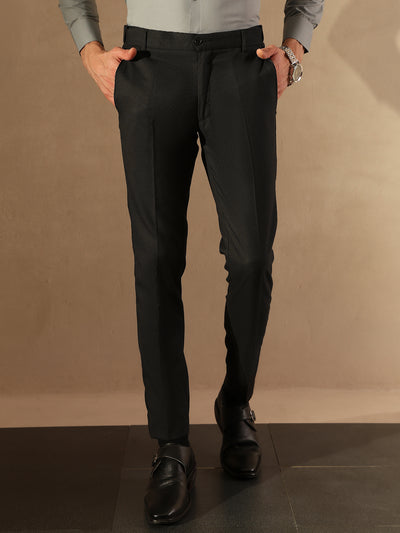 Black Flexi Waist Formal Trouser