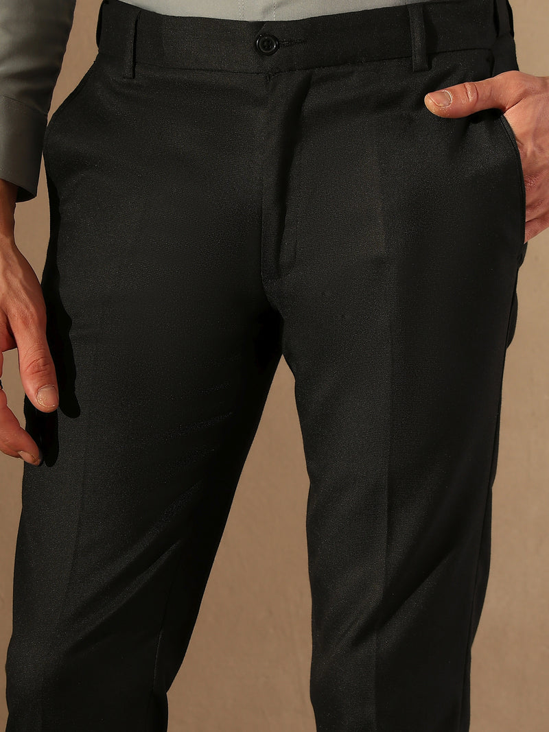 Black Flexi Waist Formal Trouser