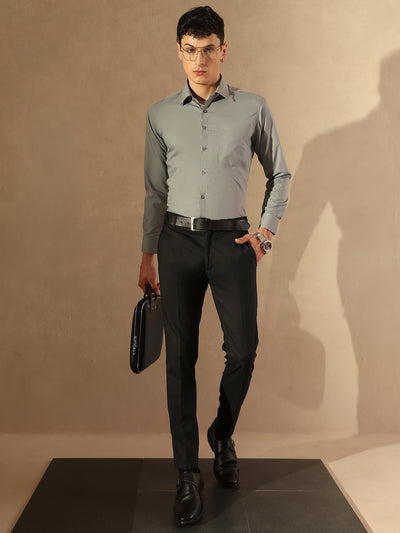 Black Flexi Waist Formal Trouser