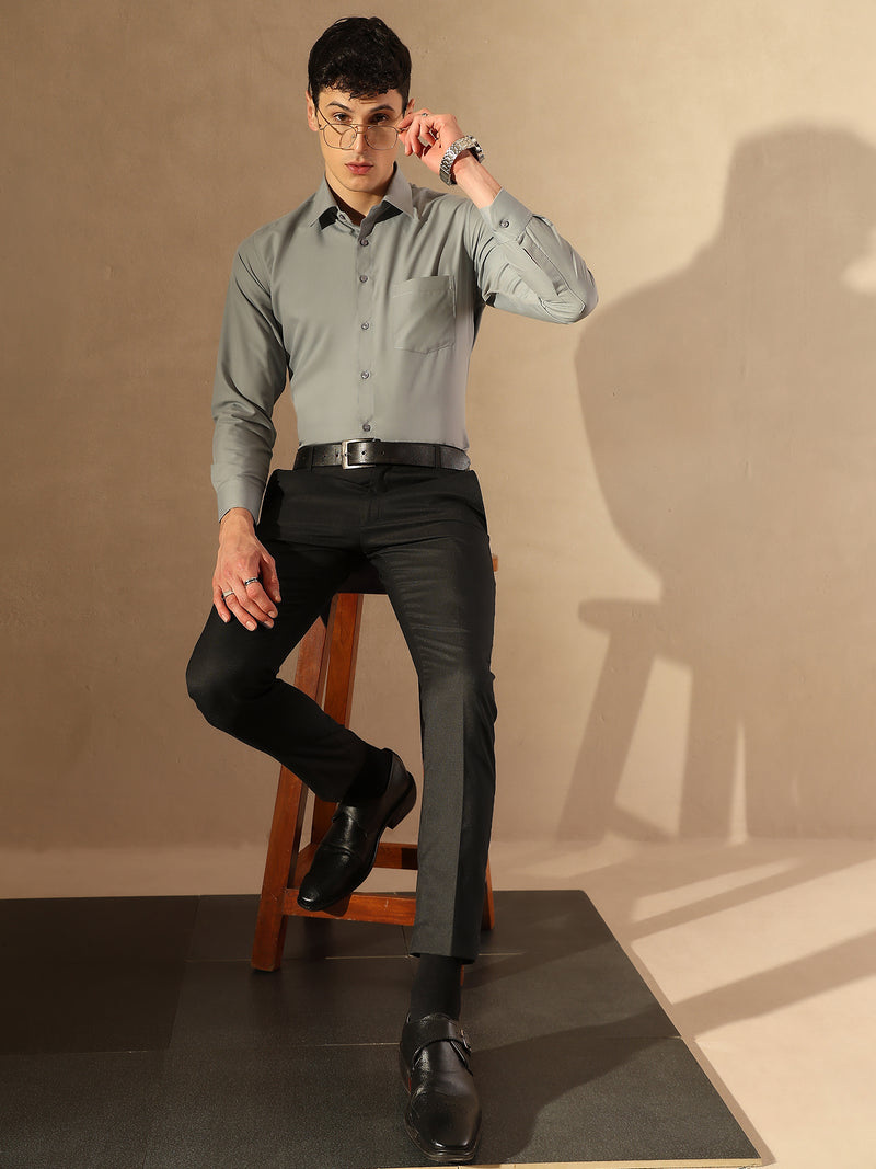Black Flexi Waist Formal Trouser