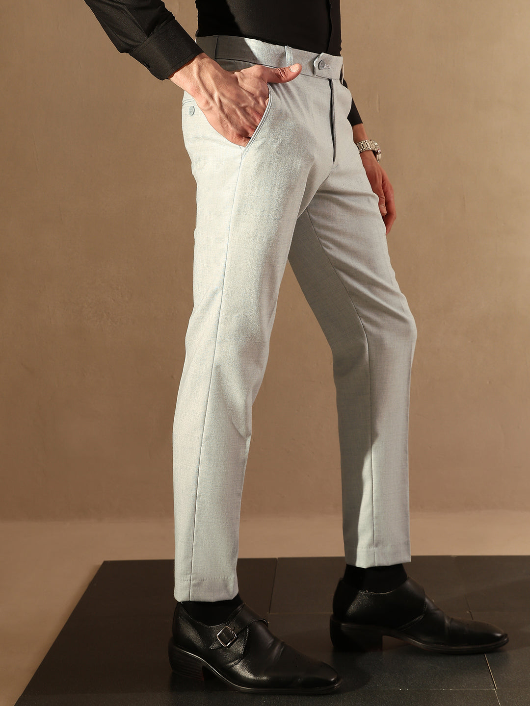 Light Grey Tapered Fit Trouser