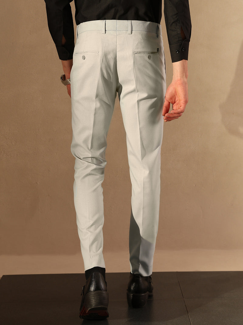 Light Grey Flexi Waist Formal Trouser