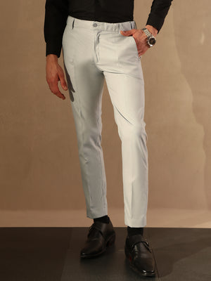 Light Grey Flexi Waist Formal Trouser