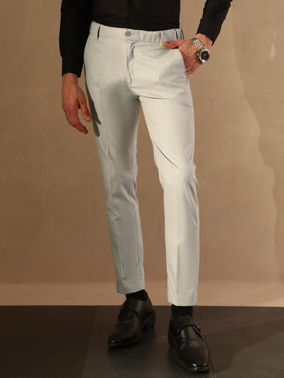 Light Grey Flexi Waist Formal Trouser