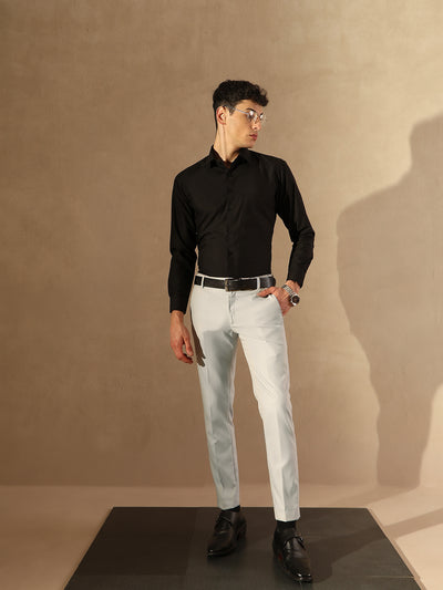 Light Grey Flexi Waist Formal Trouser