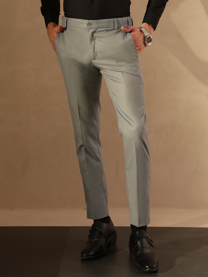 Grey Flexi Waist Formal Trouser