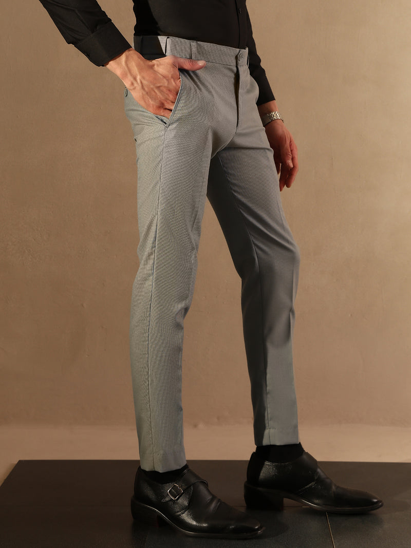 Grey Flexi Waist Formal Trouser