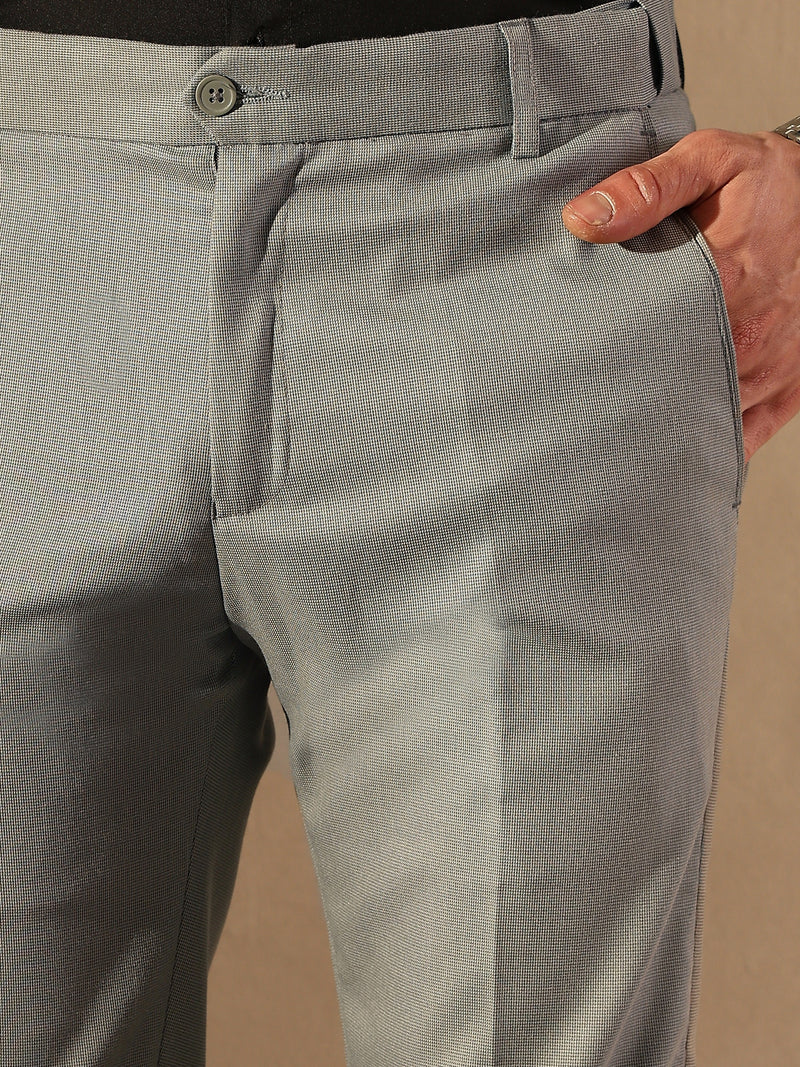 Grey Flexi Waist Formal Trouser