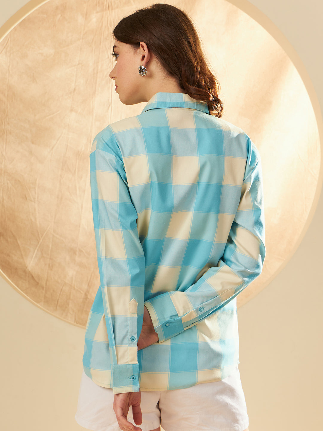 Women's Checked Cotton Casual Shirt