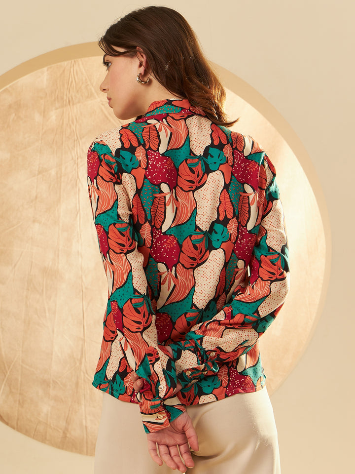 Women's Tropical Printed Casual Shirt