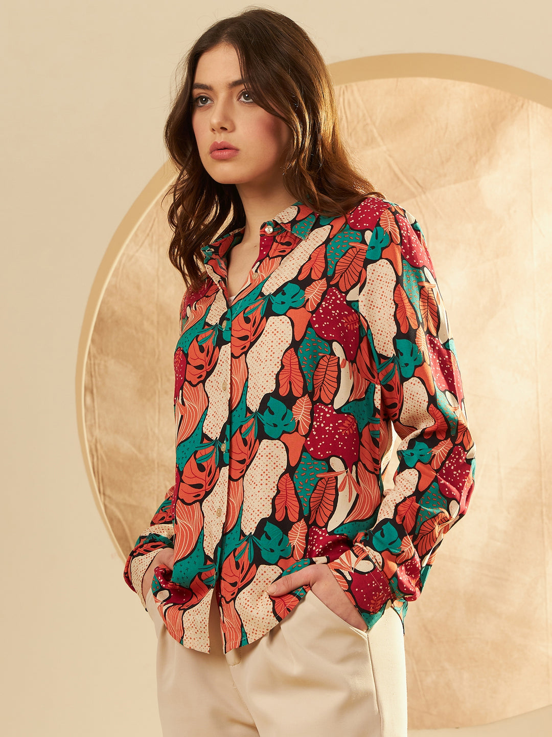 Women's Tropical Printed Casual Shirt