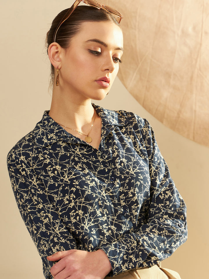 Women's Floral Printed Casual Shirt