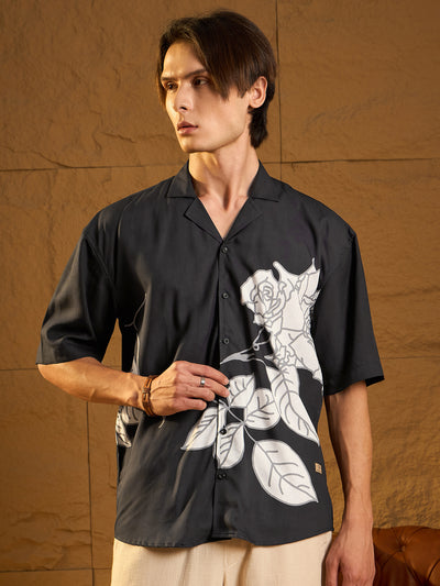 Digital Printed Drop Shoulder Oversized Casual Shirt