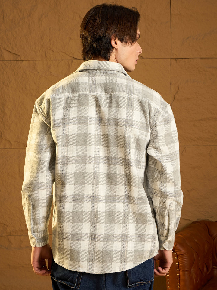 Grey Dubble Pocket Oversized Shacket