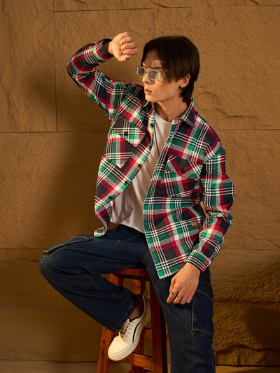 Green Checked Shacket