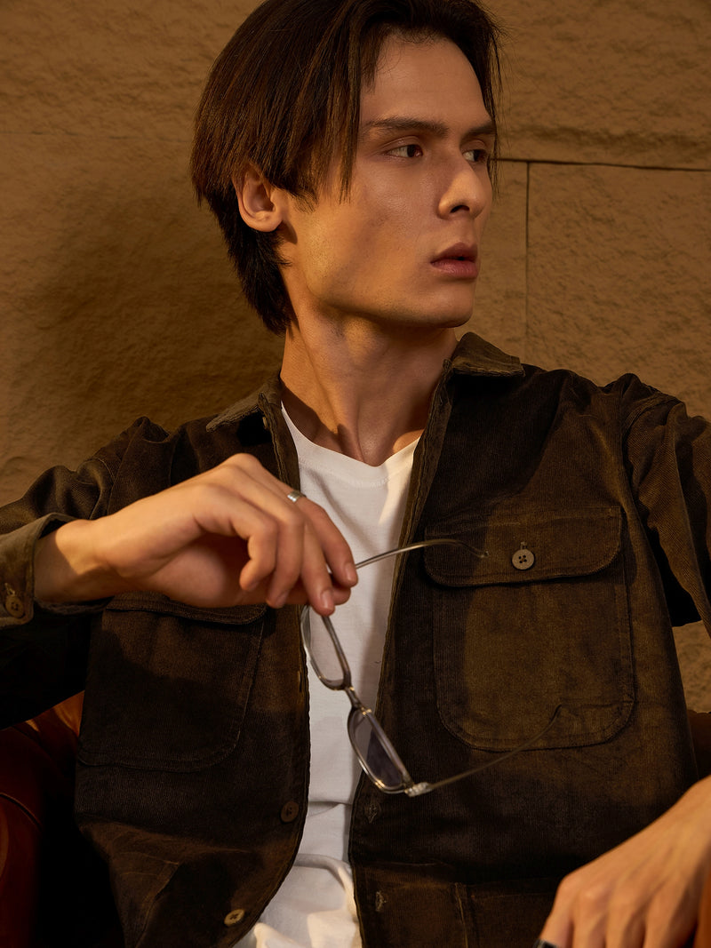 Dark Brown Oversized Shacket