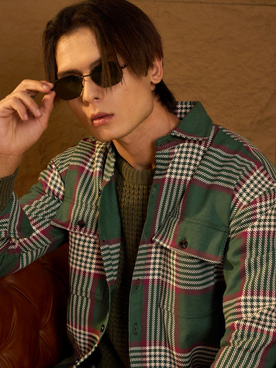 Green Cotton Oversized Shacket