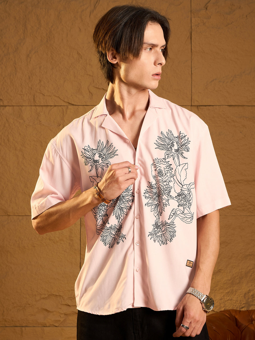 Digital Printed Drop Shoulder Oversized Casual Shirt