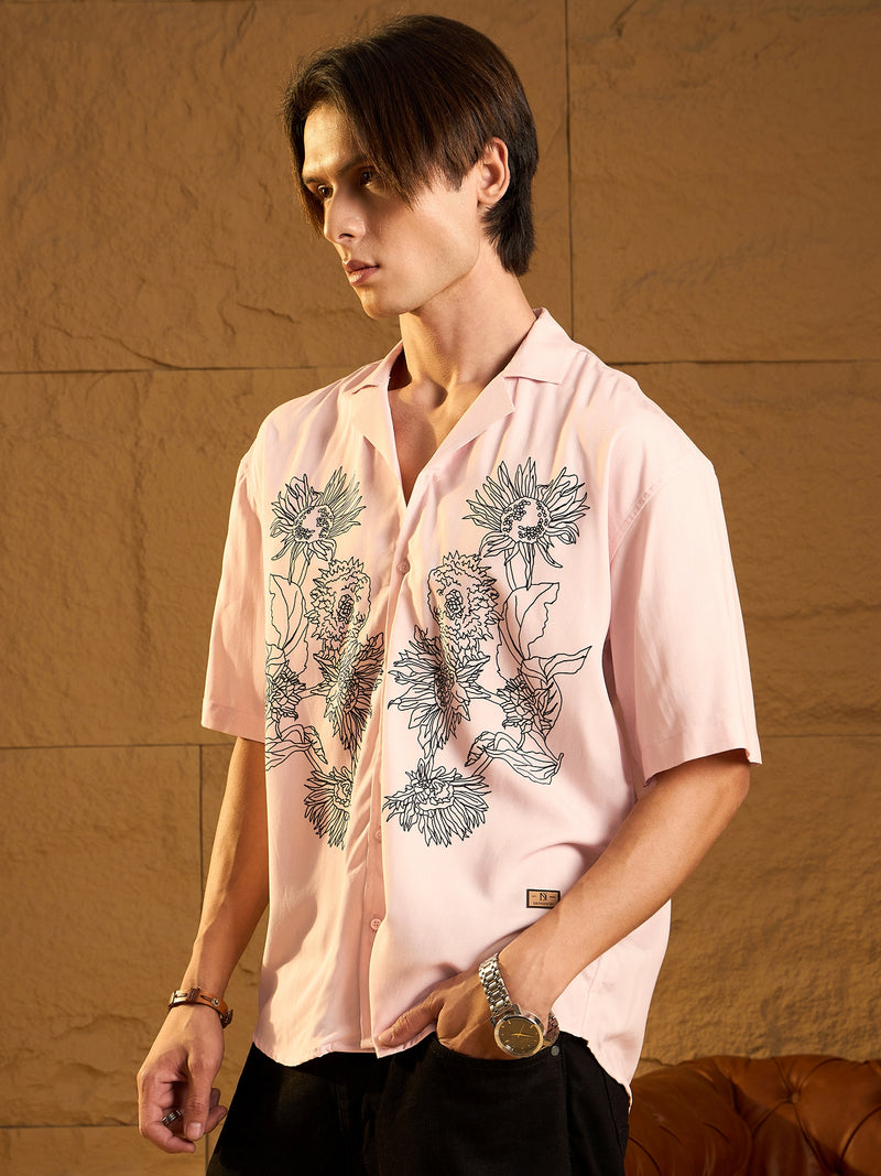 Digital Printed Drop Shoulder Oversized Casual Shirt