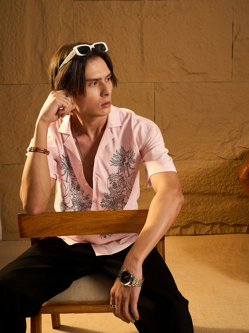 Digital Printed Drop Shoulder Oversized Casual Shirt