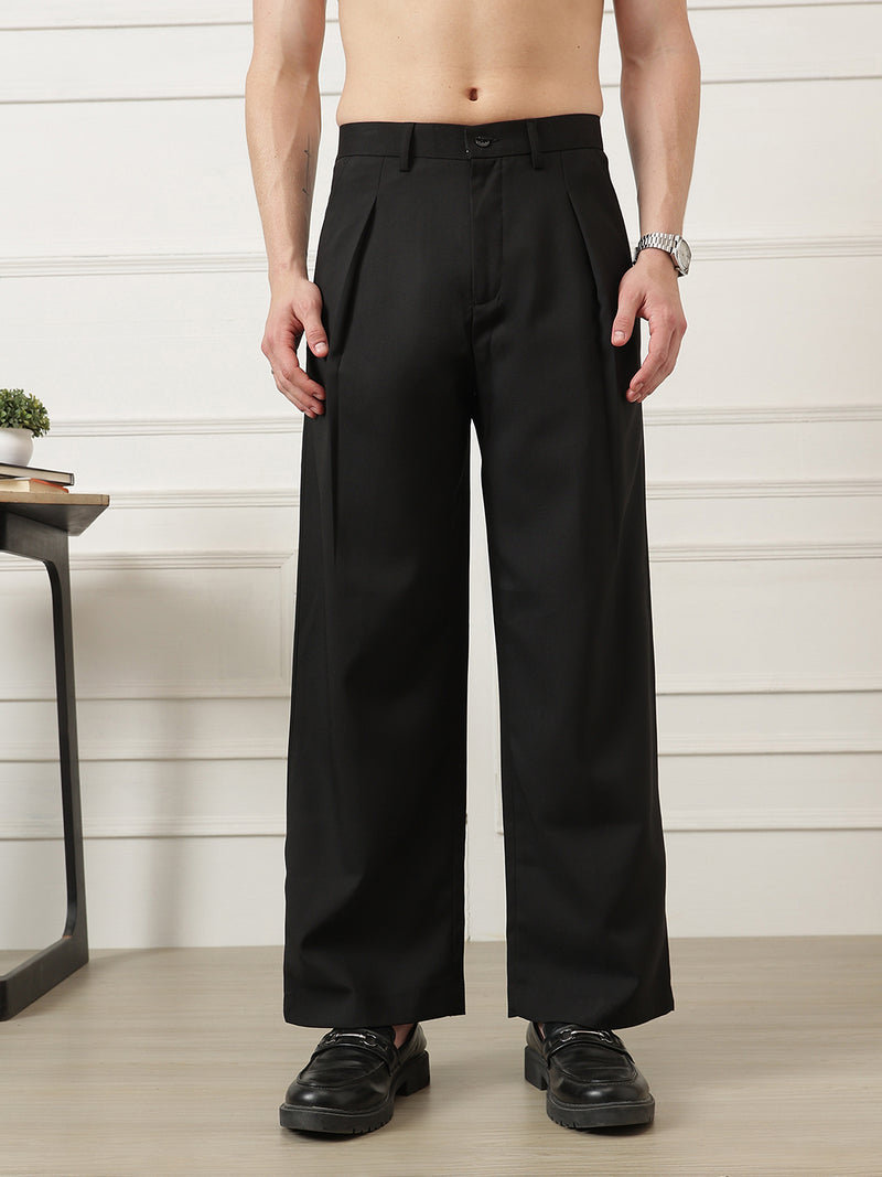 Wide Leg Pleated Korean Pant