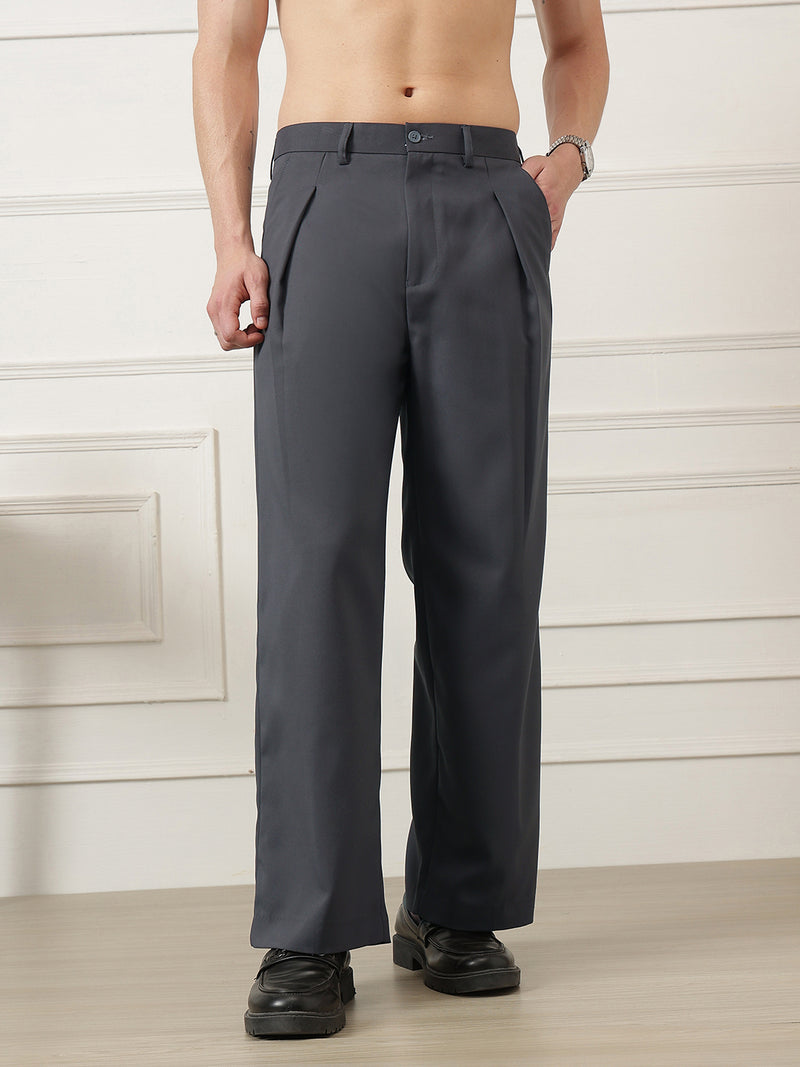 Wide Leg Pleated Korean Pant