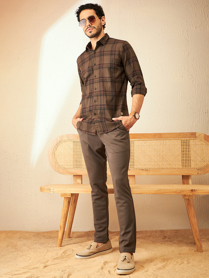 Charcoal: Smart Easy Wash Trousers