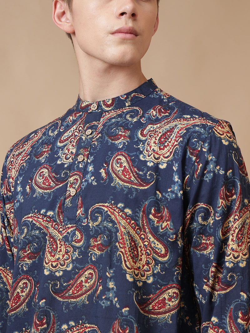 Paisley Short Cotton Kurta