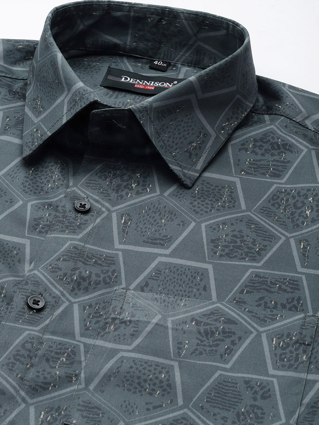 Charcoal: Spread Collar Shirt