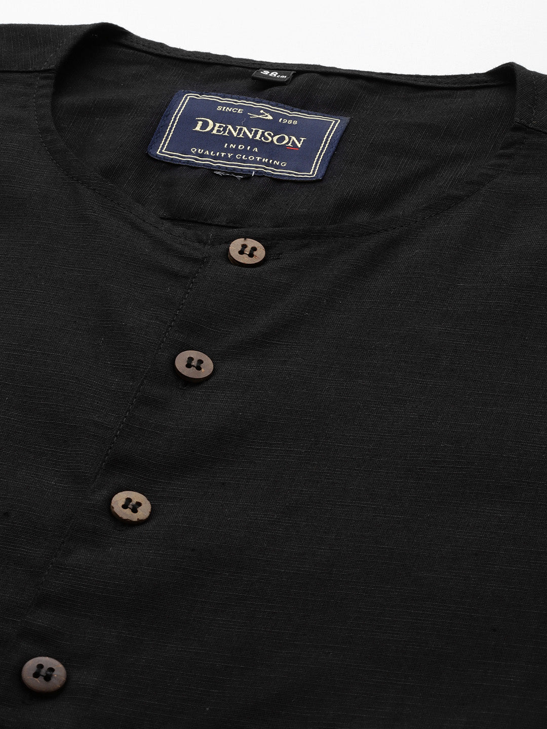 DENNISON Men Solid Linen Kurta