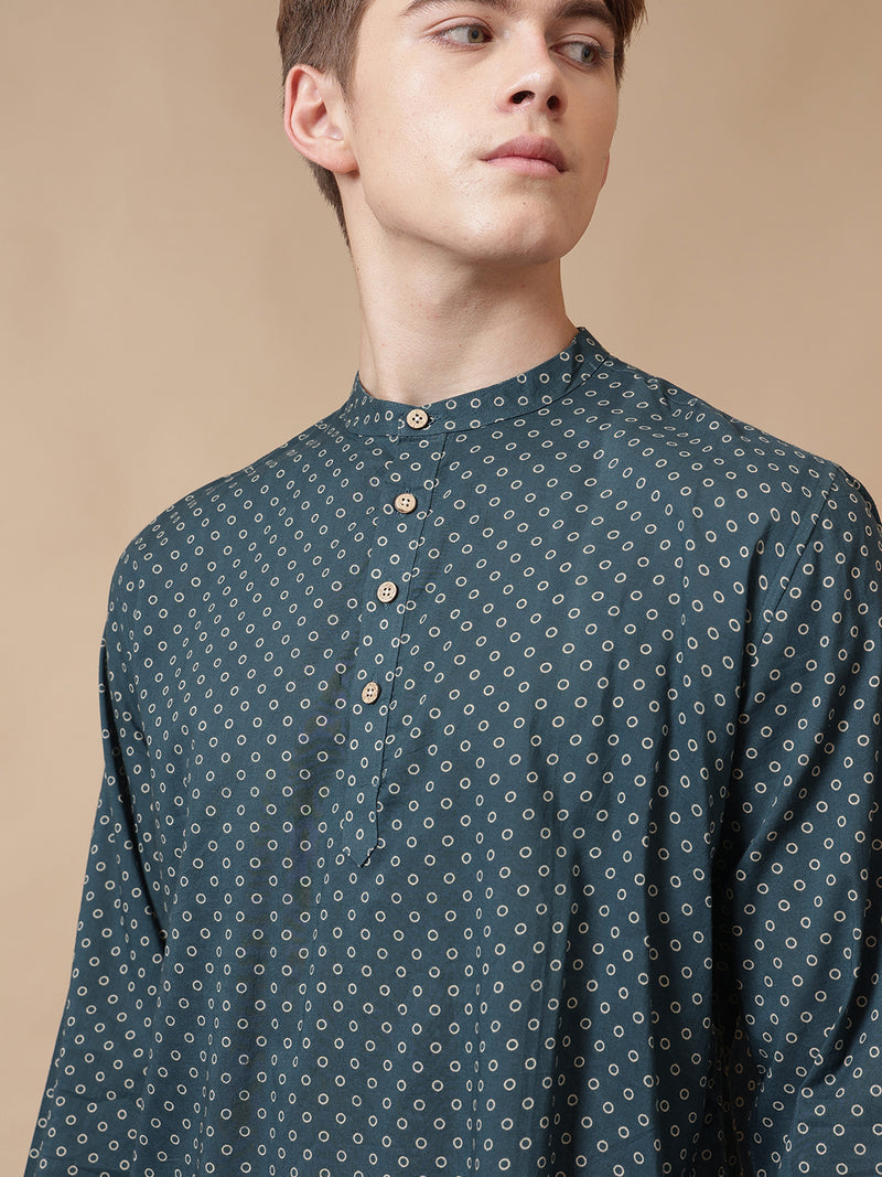 Polka Dots Short Cotton Kurta