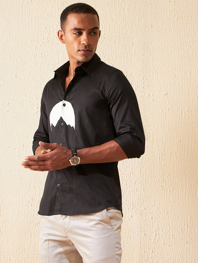 Black: Full Sleeves Casual Shirt