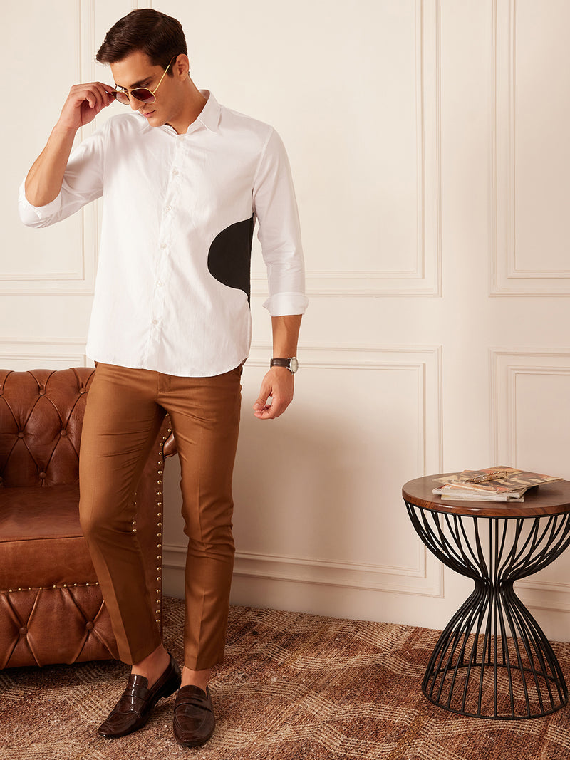 Brown Auto Fit Waist Trousers