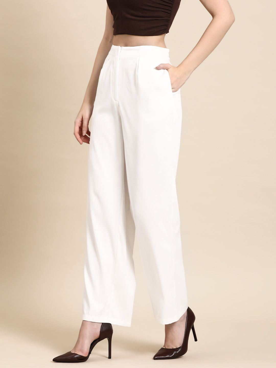 DENNISON Smart High-Rise Pleated Trousers