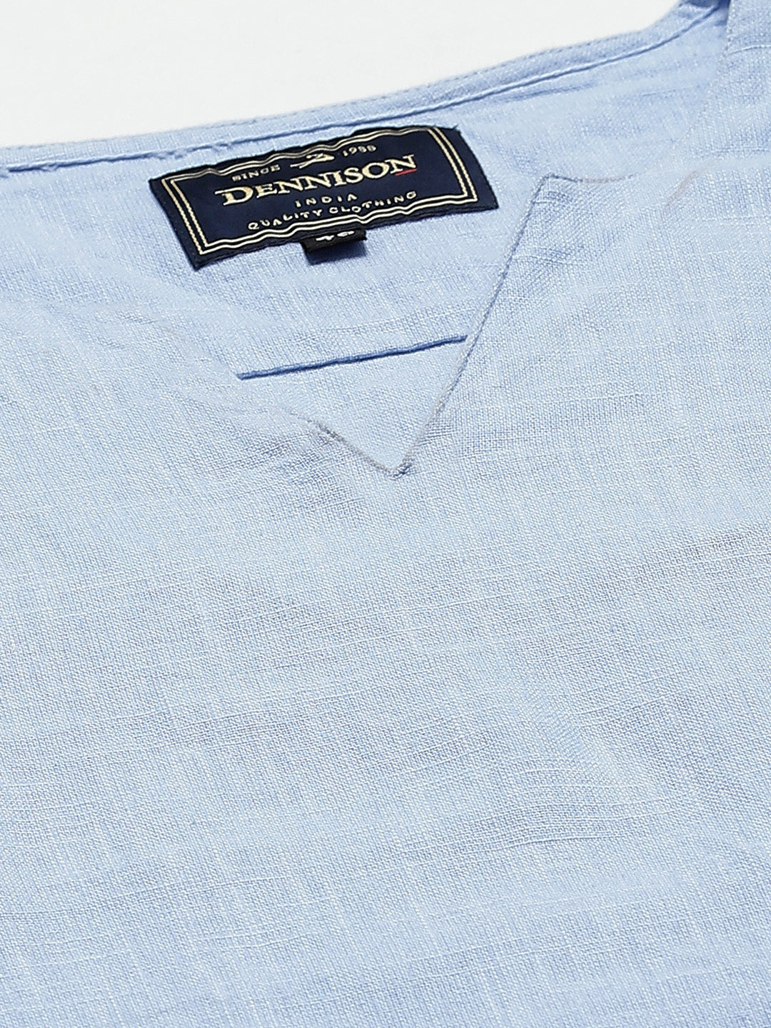 DENNISON Men Blue Comfort Fit Solid Shirt Style Kurta