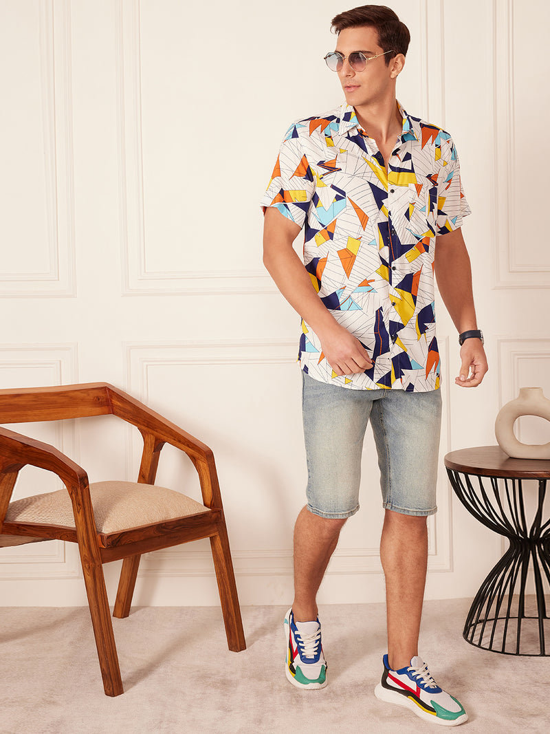DENNISON Smart Conversational Printed Casual Shirt