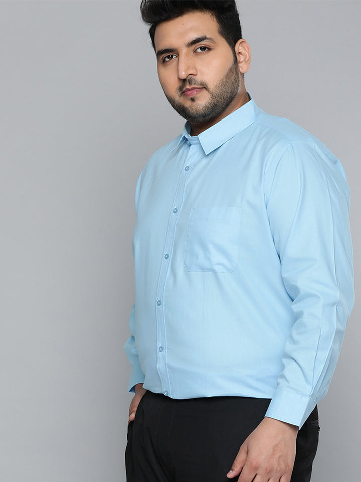 Sky Blue: Spread Collar Shirt