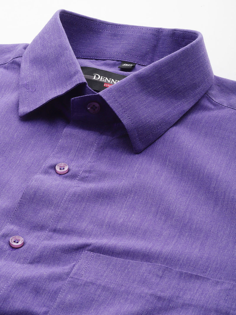 DENNISON Men Purple Smart Opaque Formal Shirt