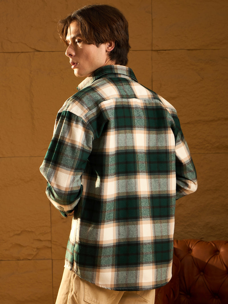 Green Classic Cotton Oversized Shacket