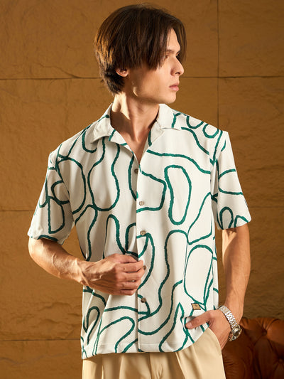 Drop Shoulder Oversized Printed Casual Shirt