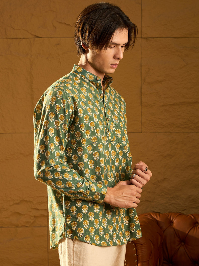 Floral Printed Short Casual Kurta